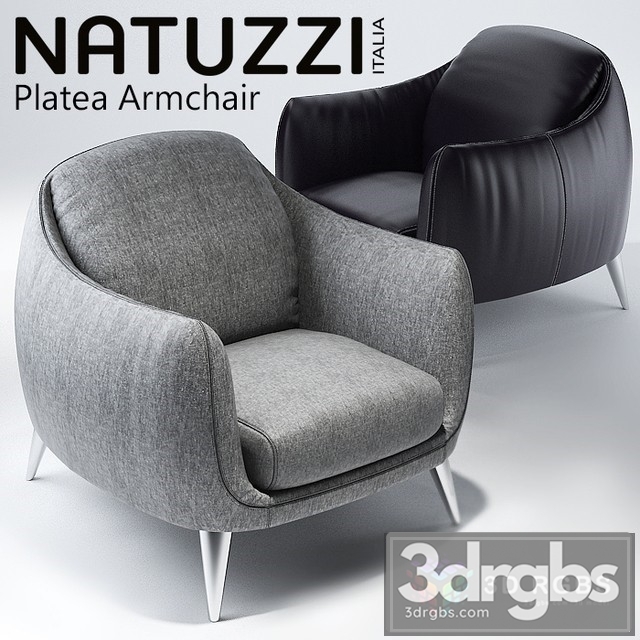 Natuzzi Kreslo Armchair 3dsmax Download - thumbnail 1