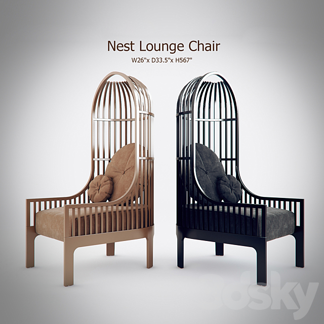 Nest Lounge Chair 3ds Max - thumbnail 1