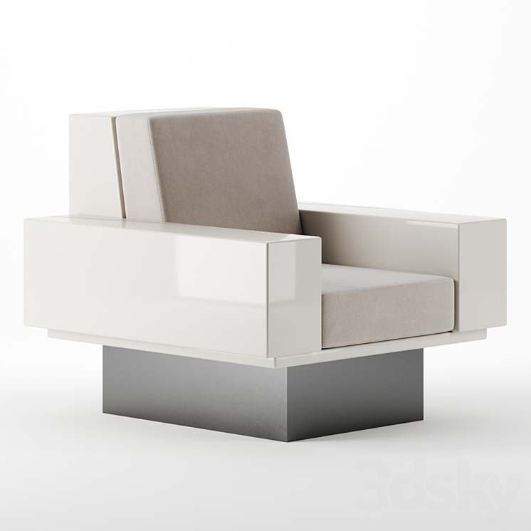 NEW BAUHAUS ARMCHAIR by Pierre Augustin Rose 3DS Max - thumbnail 1