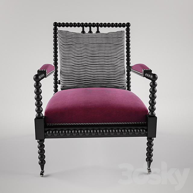 New Bohemian Spindle Chair 3ds Max - thumbnail 2