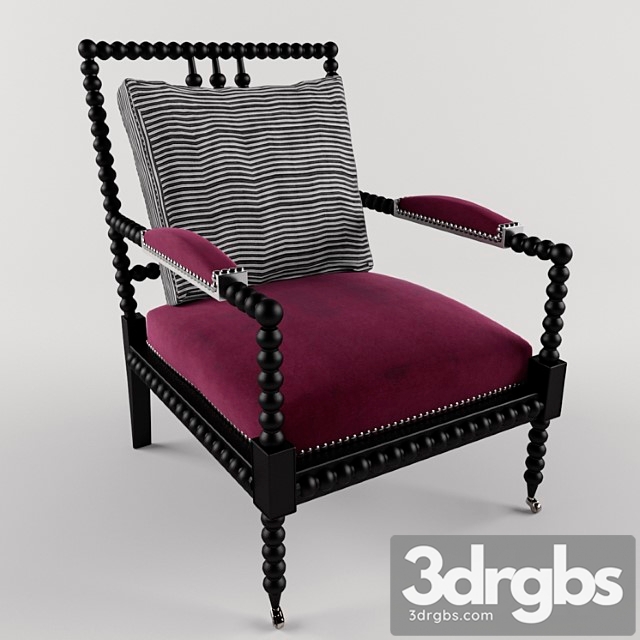 New Bohemian Spindle Chair 3dsmax Download - thumbnail 1