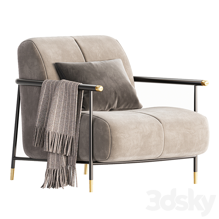 Nice Armchair 3DS Max Model - thumbnail 1