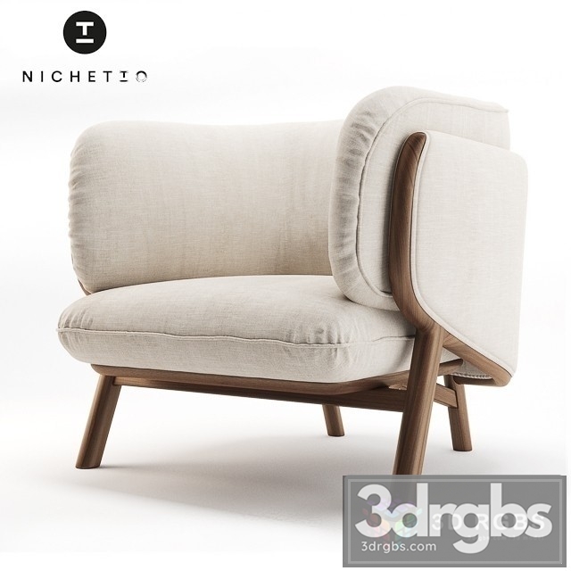 Nichetto 102s Stanley Armchair 3dsmax Download - thumbnail 1