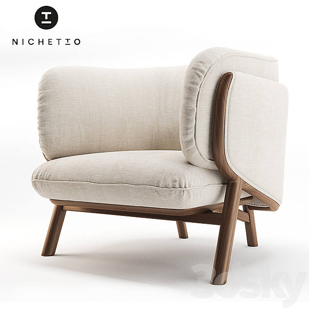 Nichetto 102s Stanley Armchair 3DSMax File - thumbnail 1