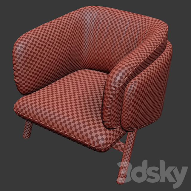 Nichetto 102s Stanley Armchair 3DSMax File - thumbnail 3