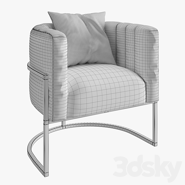 Nico Armchair 3DS Max Model - thumbnail 3