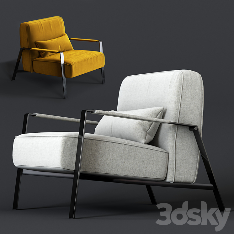 Nicoline Rho armchair 3DS Max - thumbnail 1