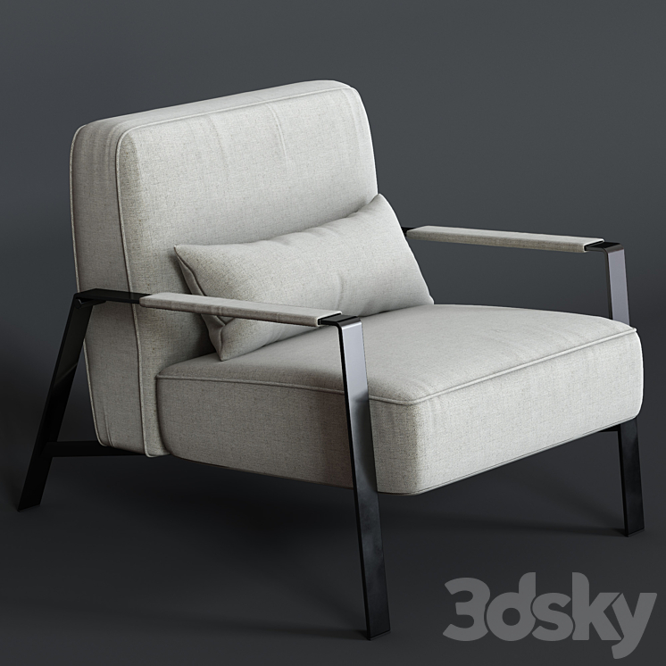 Nicoline Rho armchair 3DS Max - thumbnail 2