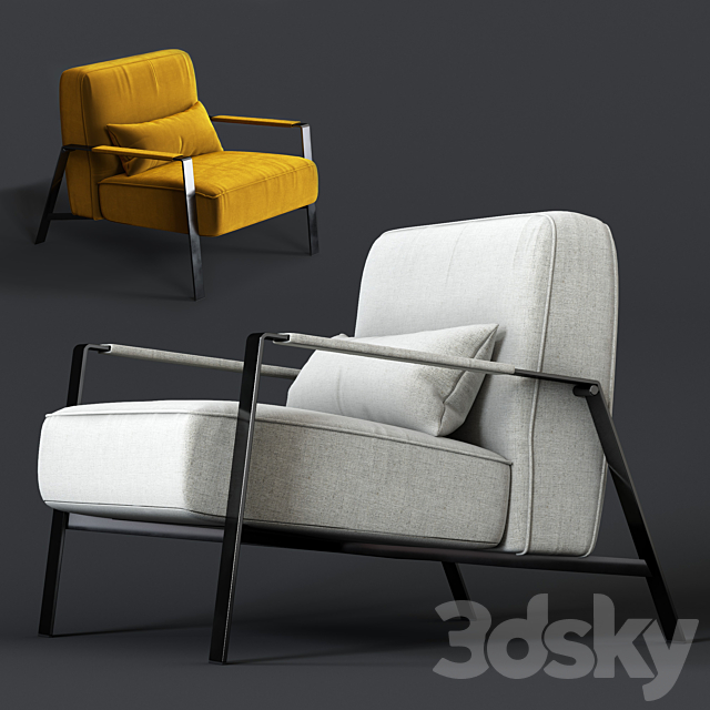 Nicoline. Rho armchair 3DSMax File - thumbnail 1