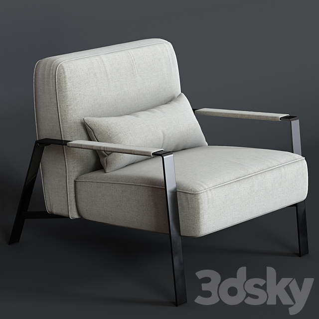 Nicoline. Rho armchair 3DSMax File - thumbnail 2