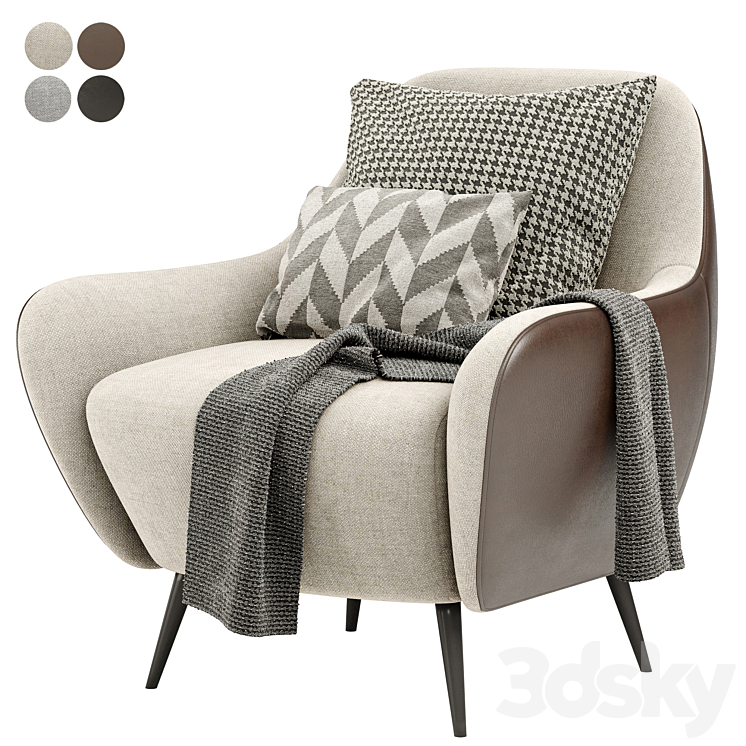 Nido Armchair by Vibieffe 3DS Max Model - thumbnail 1