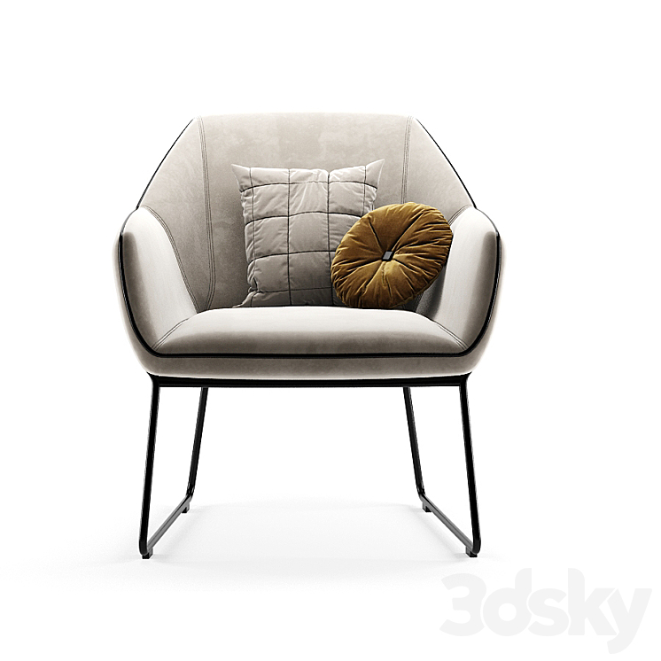 Nido lounge chair 3DS Max - thumbnail 2