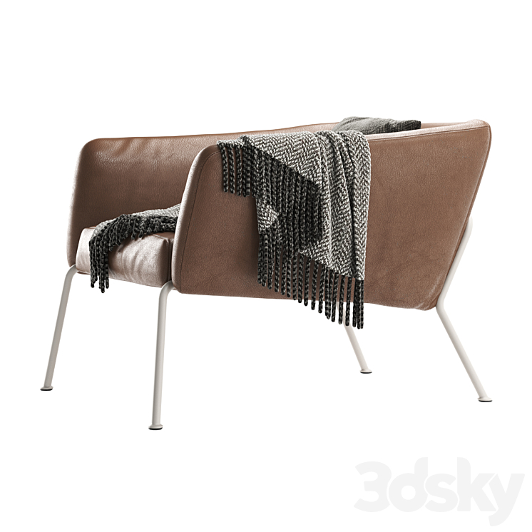 Nikos Low Armchair 3DS Max - thumbnail 2