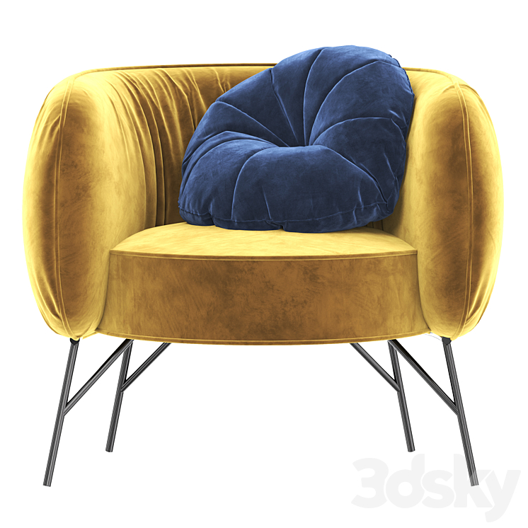 Nojatuoli Charleston Armchair 3DS Max Model - thumbnail 2