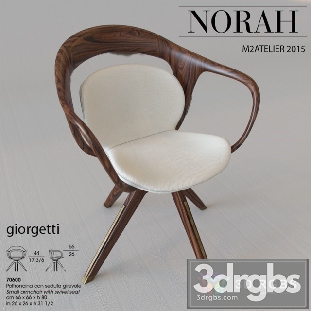 Norah Small Armchair 3dsmax Download - thumbnail 1