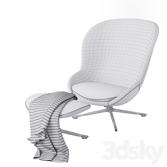 Normann Copenhagen Hyg Lounge Chair 3DS Max Model - thumbnail 2