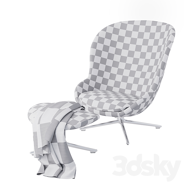 Normann Copenhagen Hyg Lounge Chair 3DS Max Model - thumbnail 3