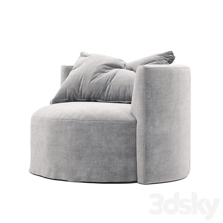 NOS armchair 3DS Max - thumbnail 2