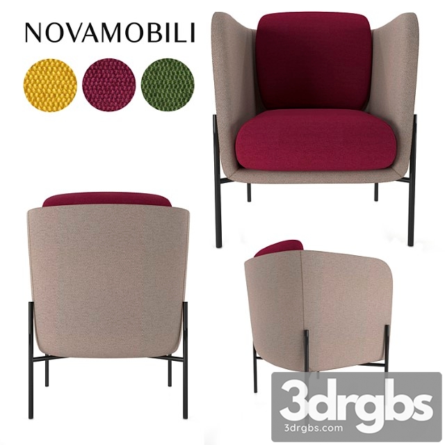 Novamobili Haiku Armchair 3dsmax Download - thumbnail 1