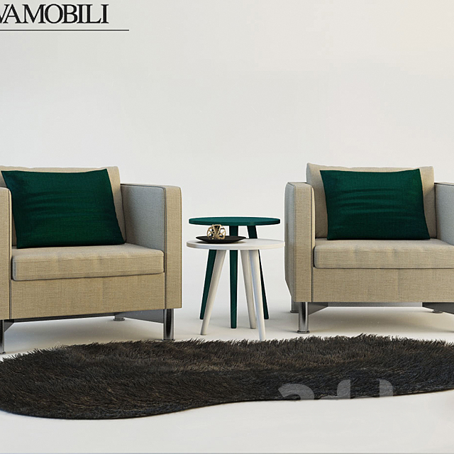 Novamobili Reef & Trio+carpet 3DSMax File - thumbnail 1