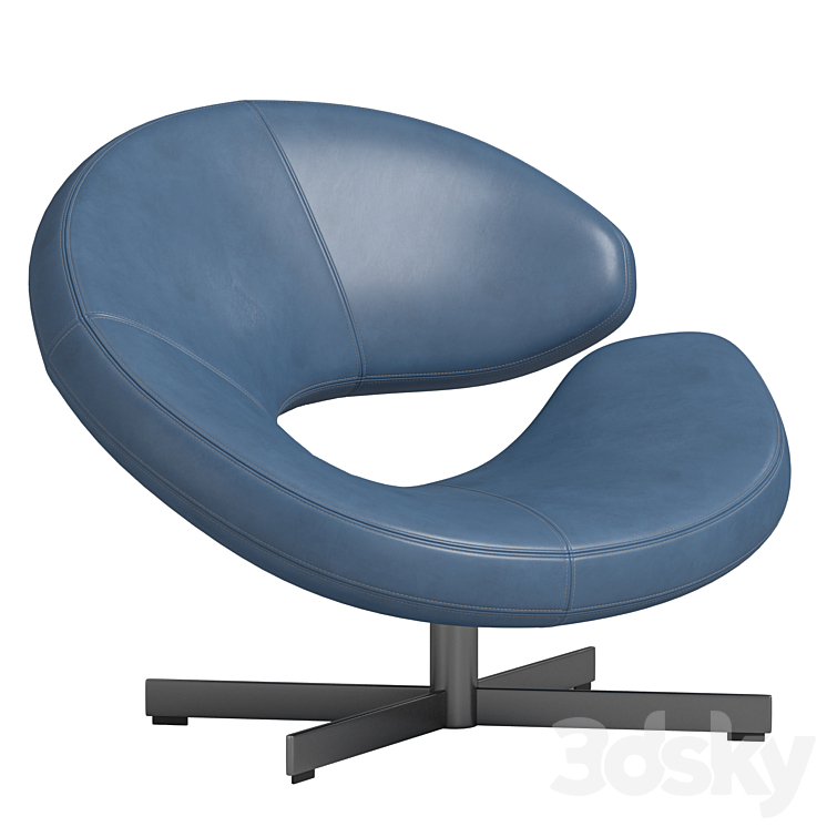 NUAGE 2 ARMCHAIR – LACQUERED BASE By Roche Bobois 3DS Max Model - thumbnail 2