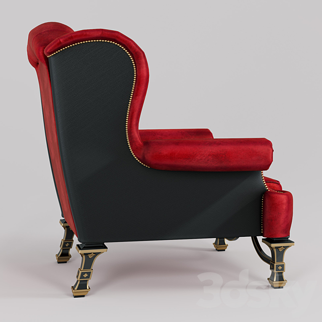 Oak chair 3ds Max - thumbnail 2