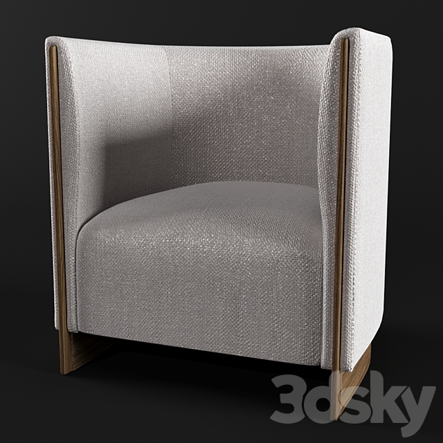 Oasis Adeline armchair 3ds Max - thumbnail 2