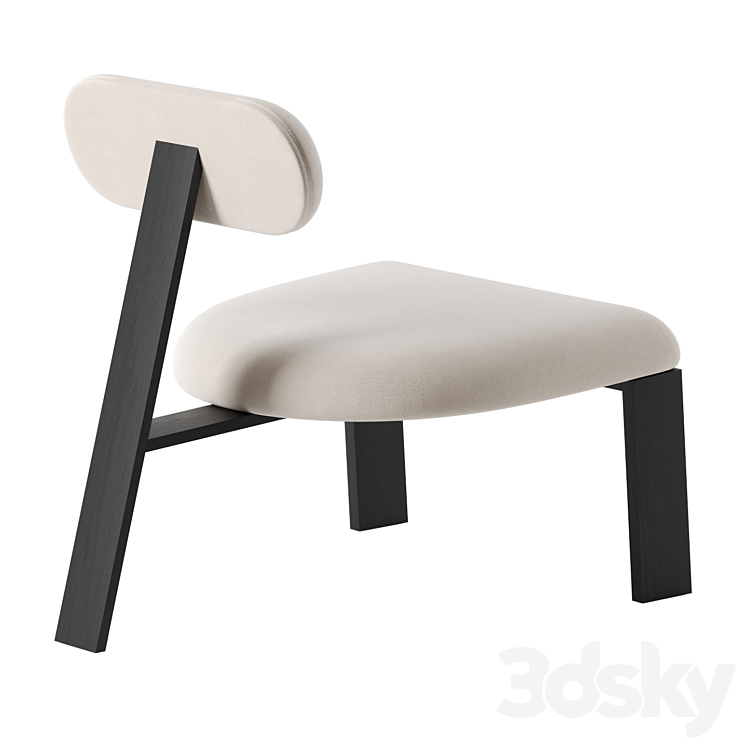 Oblique Lounge Chair by Studio Henk 3DS Max Model - thumbnail 2