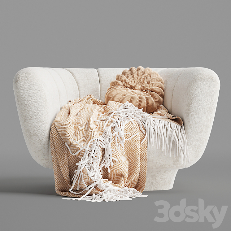 Odea armchair 3DS Max - thumbnail 2