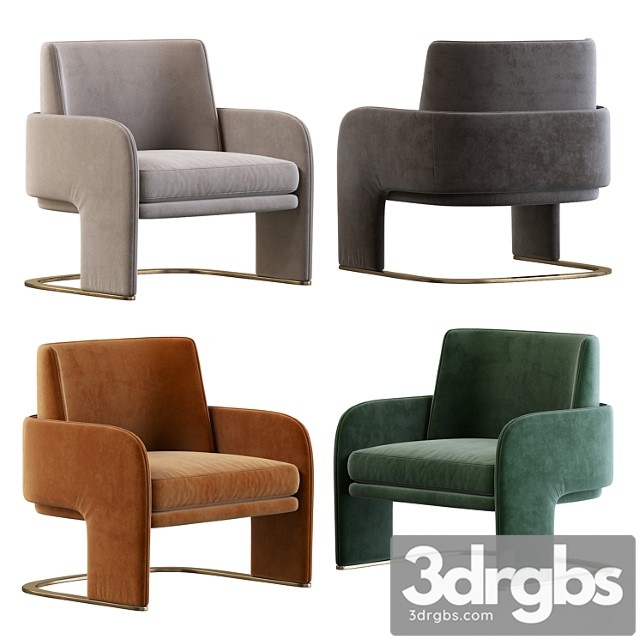 Odisseia armchair by dooq 3dsmax Download - thumbnail 1