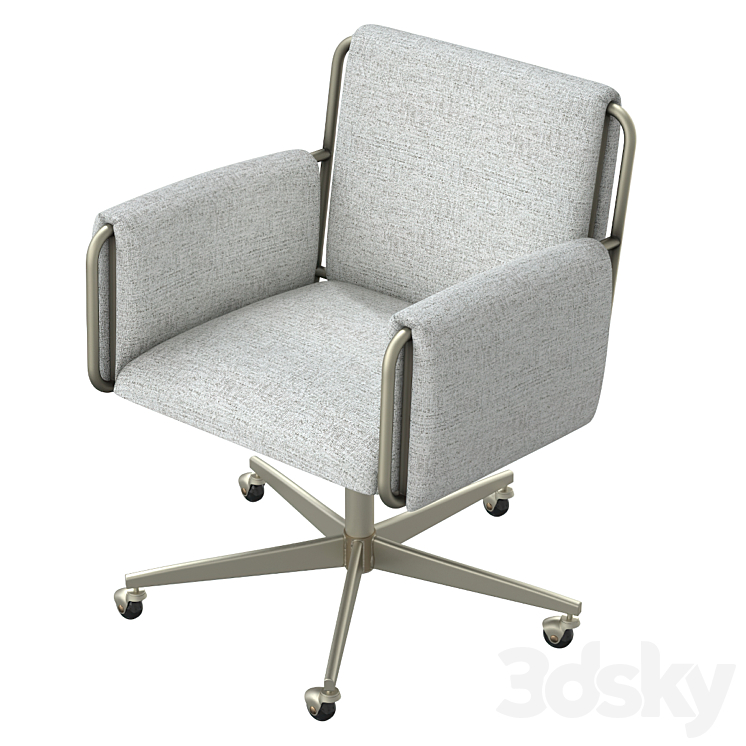Office chair Caterina Gray chair 3DS Max Model - thumbnail 2