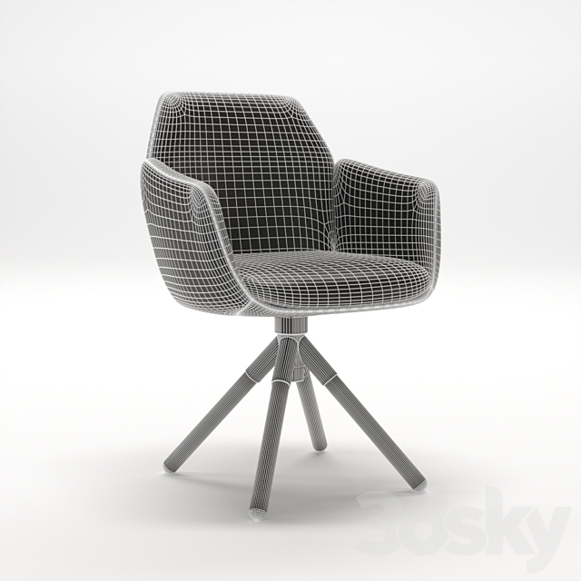 Office chair Haworth Poppy 3DSMax File - thumbnail 3