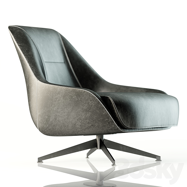 OKHA Nate Swivel Armchair 3ds Max - thumbnail 1