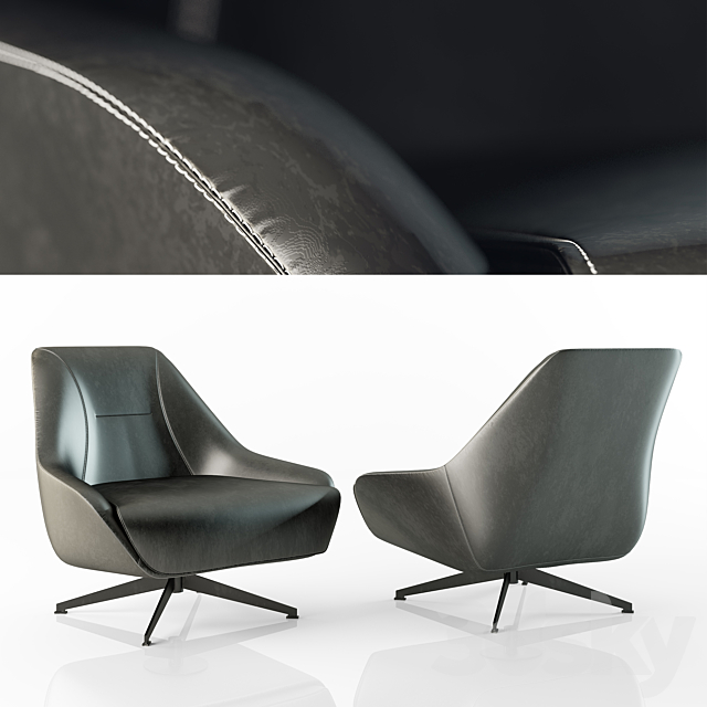 OKHA Nate Swivel Armchair 3ds Max - thumbnail 2