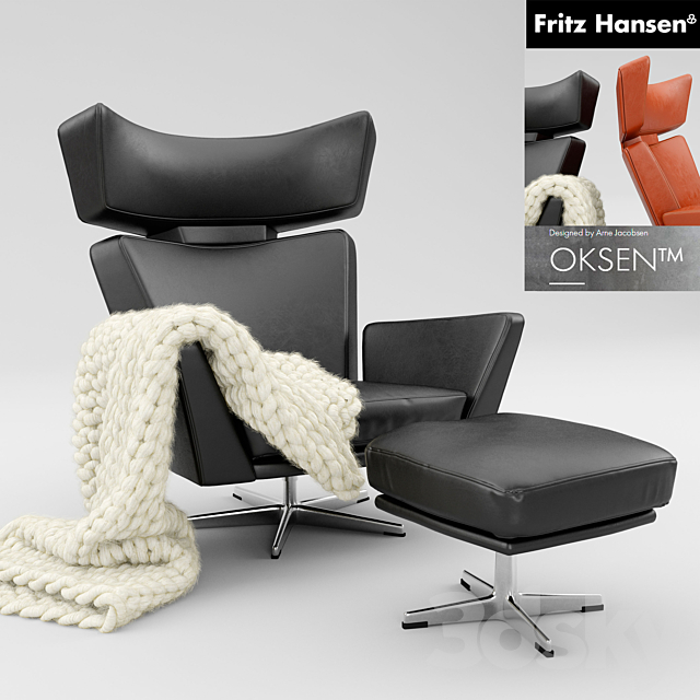 OKSEN ™ armchair 3ds Max - thumbnail 1