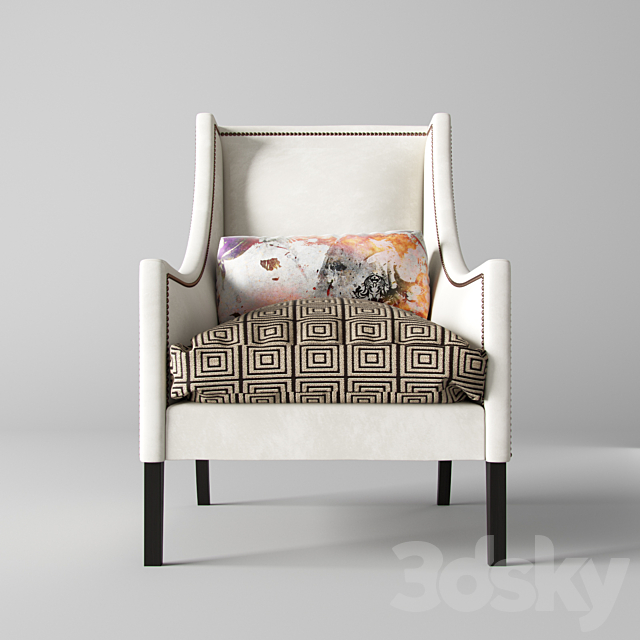 Old Hickory Tannery Cabot Cove High-Back Chair 3DS Max Model - thumbnail 2