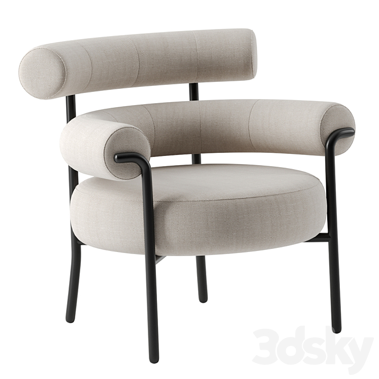 Olio armchair by Design By Them 3DS Max Model - thumbnail 1