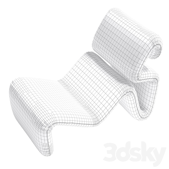 Olivier Mourgue Ribbon Chair 3DSMax File - thumbnail 3