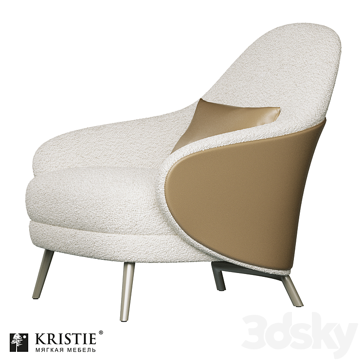 OM armchair KRISTIE mebel Hudson-19 3DS Max Model - thumbnail 1