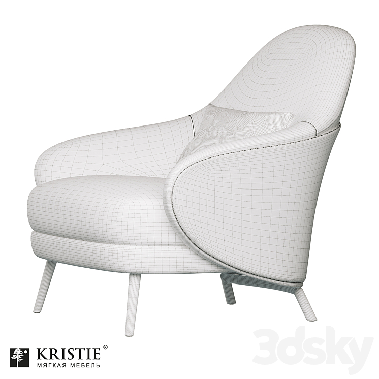 OM armchair KRISTIE mebel Hudson-19 3DS Max Model - thumbnail 2