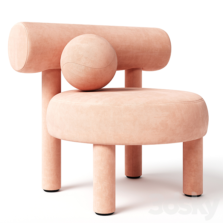 (OM) Baby Low Chair Gropius CS1 3DS Max Model - thumbnail 1