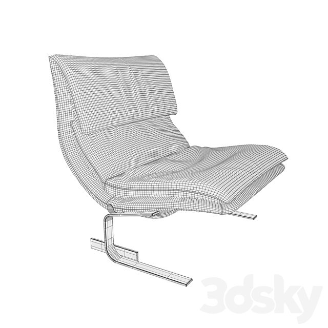 Onda Chair. Saporiti italia 3ds Max - thumbnail 3