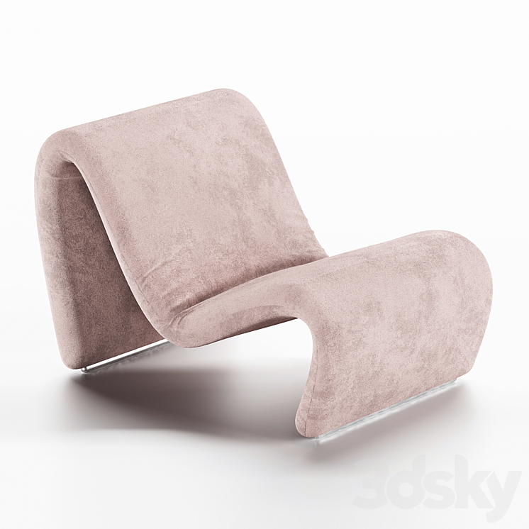 Onde Chair 1972 Etienne Fermigier 3DS Max Model - thumbnail 2