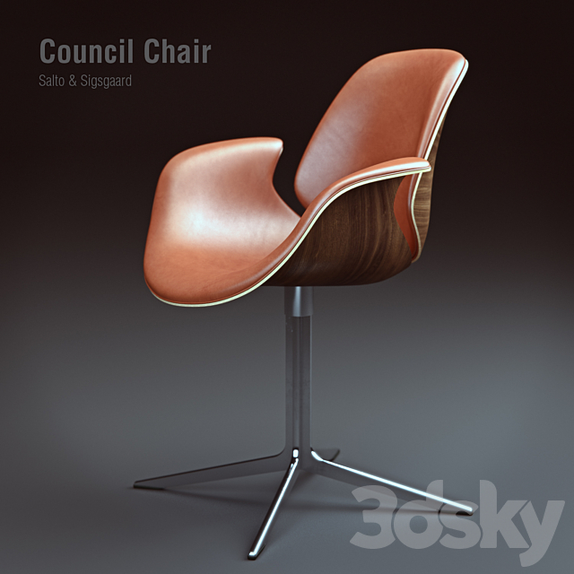 One Collection Council Chair 3DSMax File - thumbnail 1