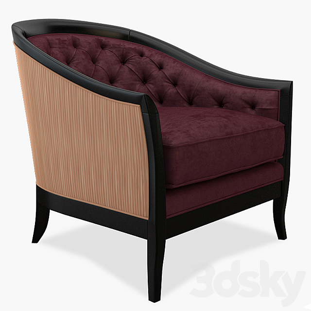 Opera Contemporary Marta classic Armchair 3ds Max - thumbnail 1