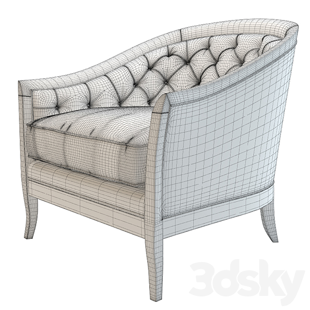 Opera Contemporary Marta classic Armchair 3ds Max - thumbnail 3