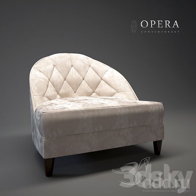 Opera Dalila Arm Chair 3ds Max - thumbnail 1