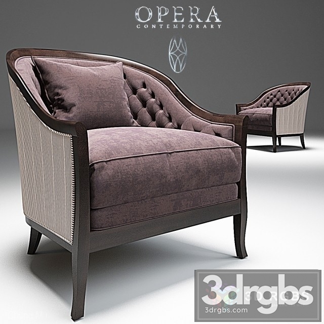 Opera Marta Classic Armchair 3dsmax Download - thumbnail 1