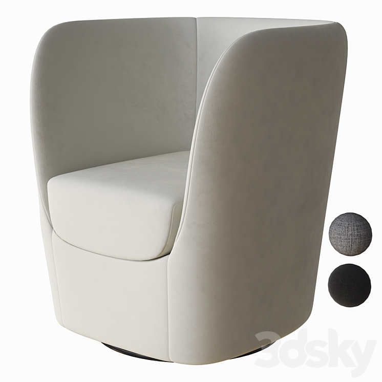 opla armchair pianca 3DS Max - thumbnail 1