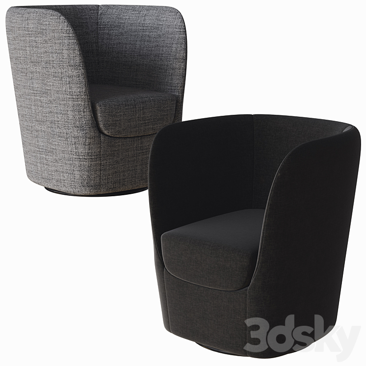 opla armchair pianca 3DS Max - thumbnail 2